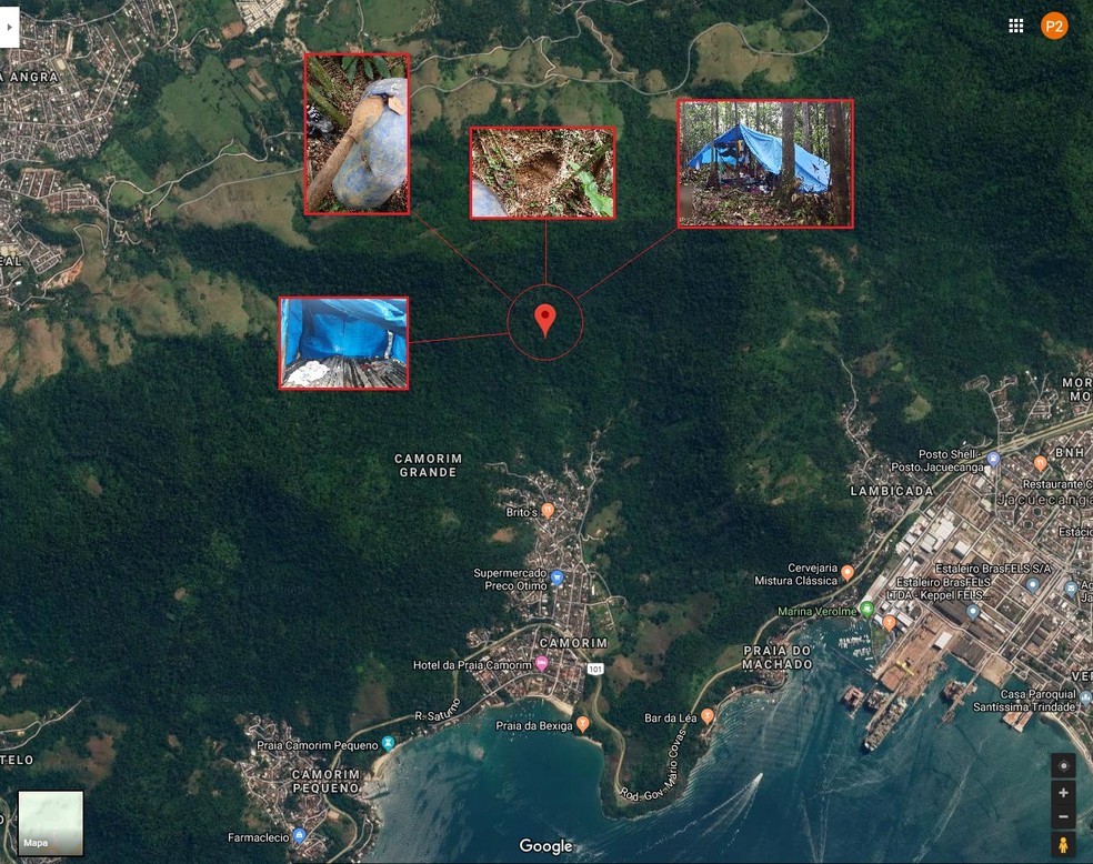 Cães farejadores ajudam a encontrar barraca usada como esconderijo por