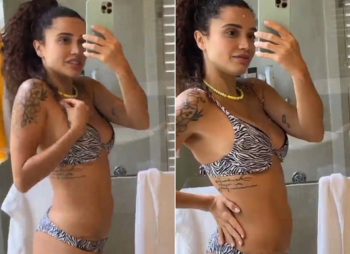 Paula Amorim mostra barriguinha de gravidez (Foto: Reprodução / Instagram)