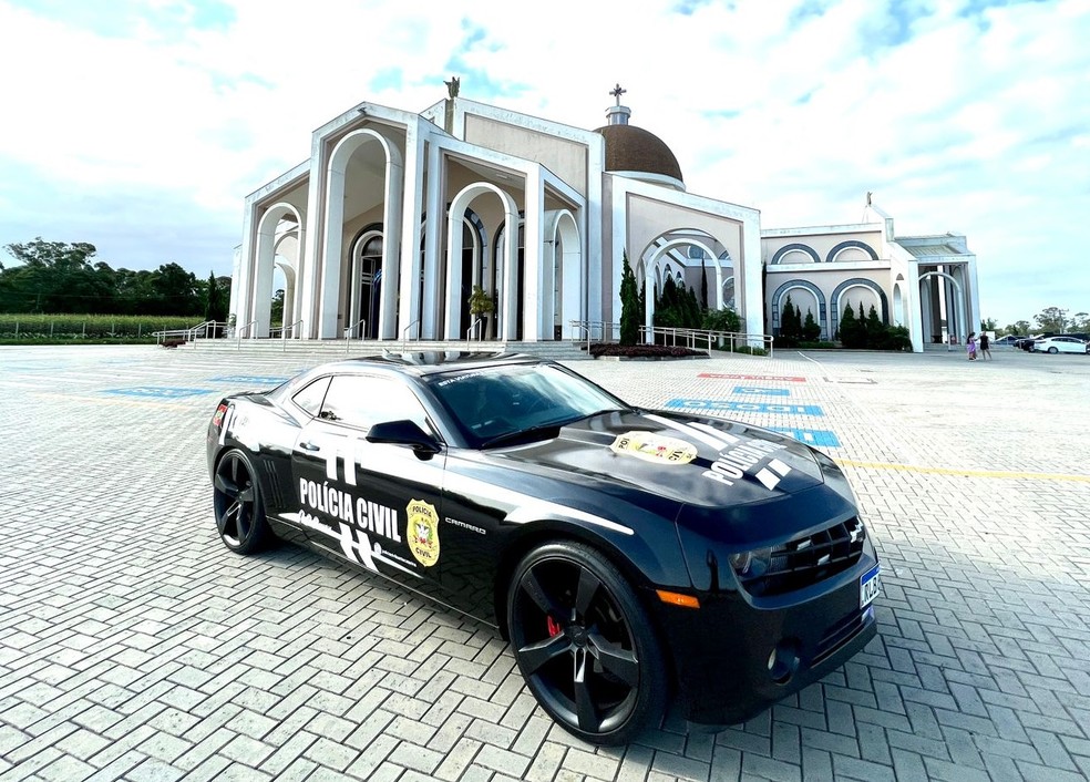 Camaro será usado como viatura pela corporação em Santa Catarina — Foto: Polícia Civil/Divulgação
