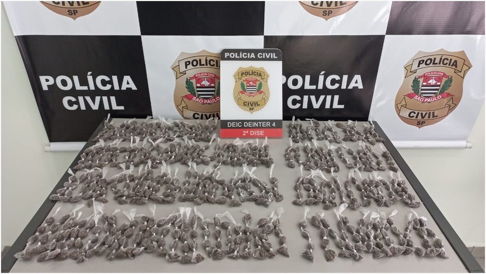 Polícia Civil de Bauru prende quadrilha com quase 600 porções de maconha  — Foto: Polícia Civil/Divulgação