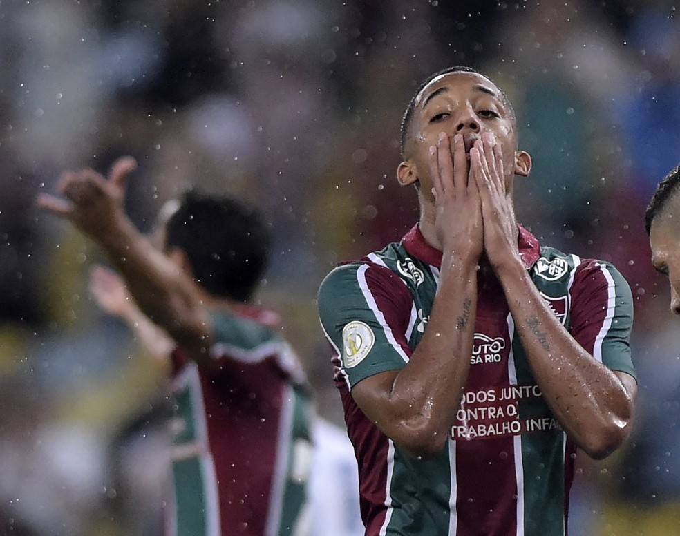 João Pedro em Fluminense x Santos — Foto: André Durão - GloboEsporte.com