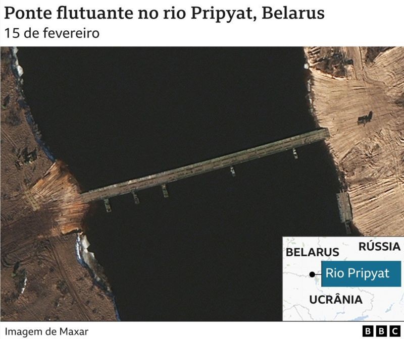 Ponte flutuante (Foto: BBC News)