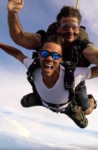 Daniel Cady saltou de paraquedas (Foto: Reprodução/Instagram)