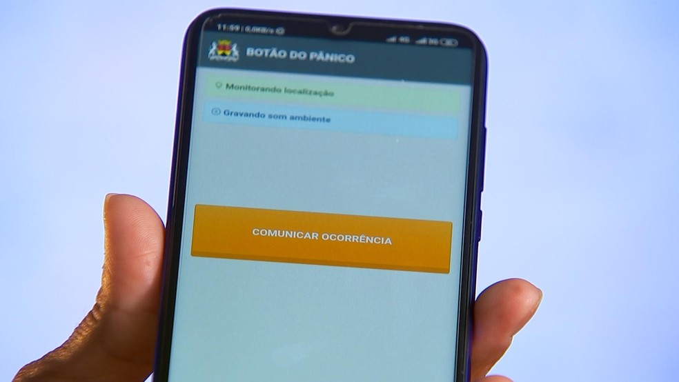 Botão do Pânico é um dos meios de denúncia em Sorocaba (SP) — Foto: Reprodução/TV TEM