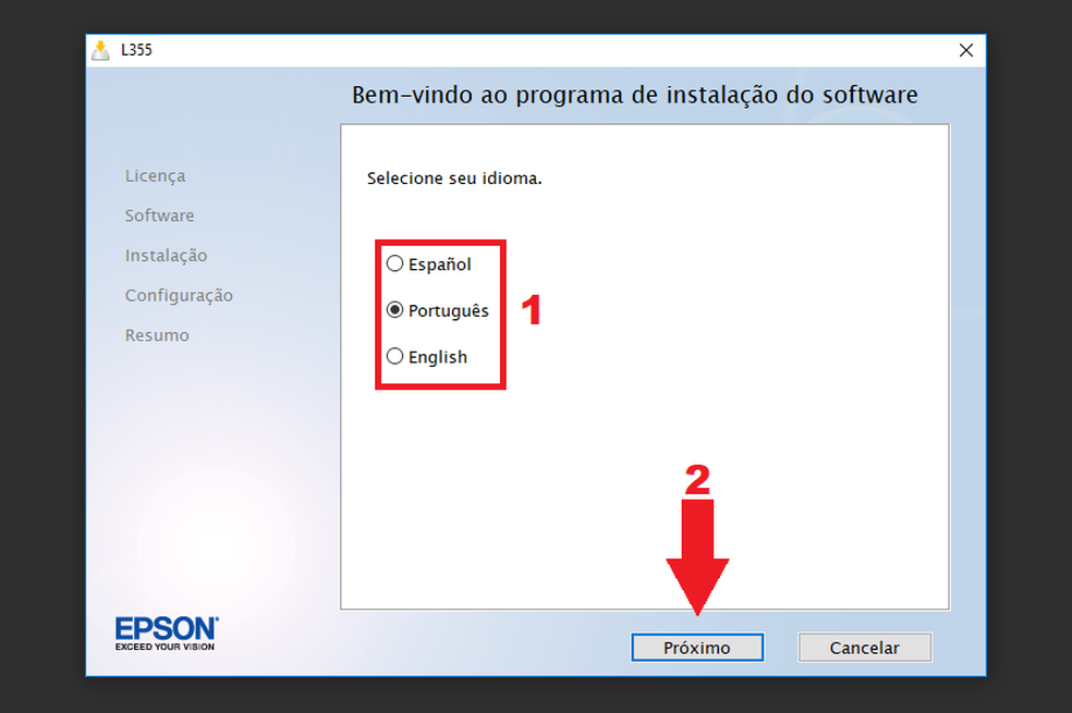 Como baixar e instalar o driver da impressora Epson EcoTank L355 ...