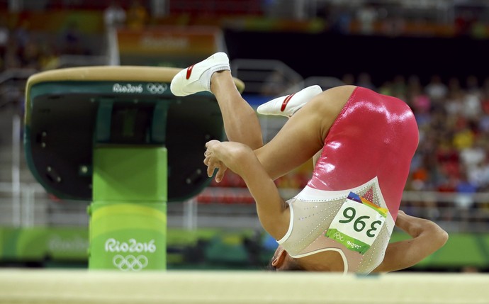 Oksana Chusovitina Uzbequistão ginástica artistica (Foto: Reuters)