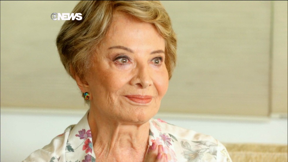 A atriz Glória Menezes /GNEWS (Foto: Reprodução/GloboNews)