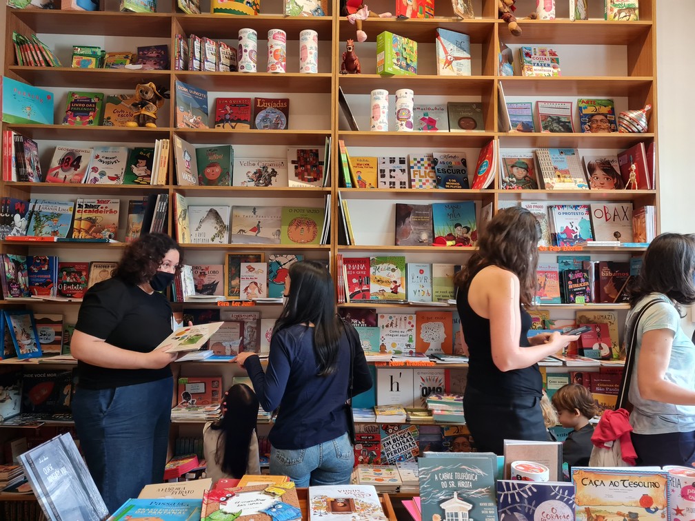 Livraria infantil Pé de Livro foi inaugurada em agosto de 2021, em São Paulo — Foto: Fernanda Martinez