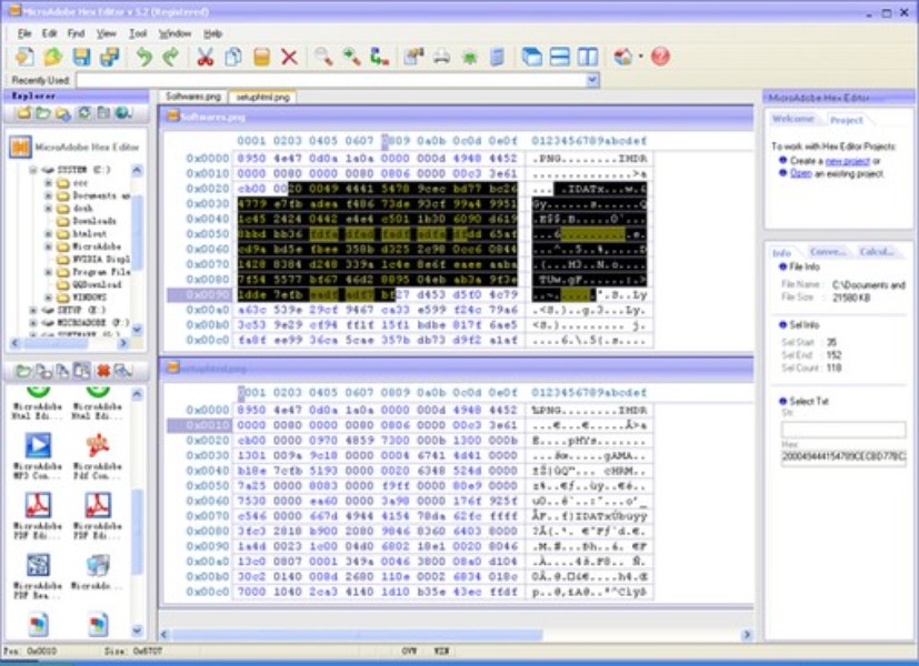 binary editor windows 7