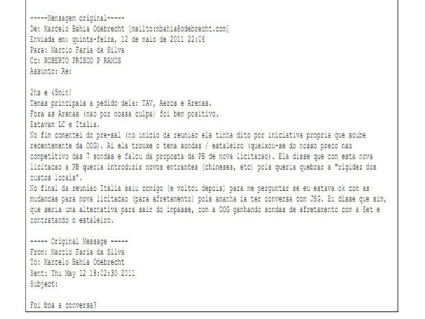 Polícia Federal cita troca de email de Marcelo Odebrecht em indicamento de Palocci (Foto: Reprodução)