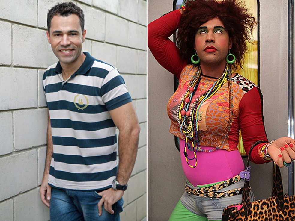 Rodrigo Sant'Anna de cara limpa e 'no cutuque', no papel da faxineira Valéria — Foto: Divulgação/TV Globo