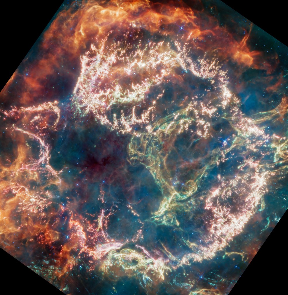 Essa é a supernova mais recente já registrada em nossa galáxia. — Foto: Reprodução/Nasa