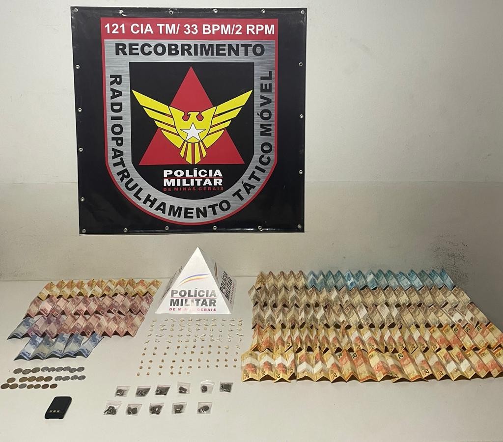 Duas pessoas são presas por tráfico de drogas em Betim com 105 pedras de crack