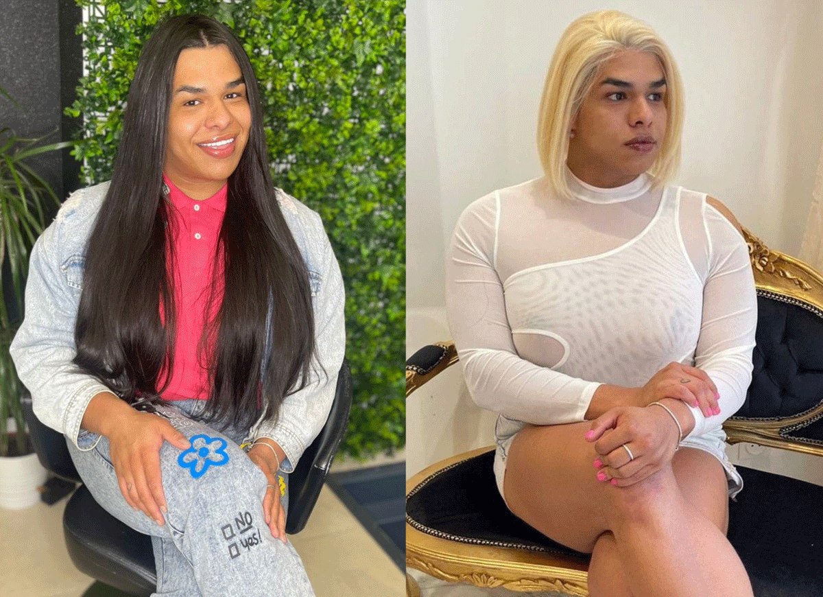 Lady Chokey antes e depois de mudar o visual (Foto: Divulgação)