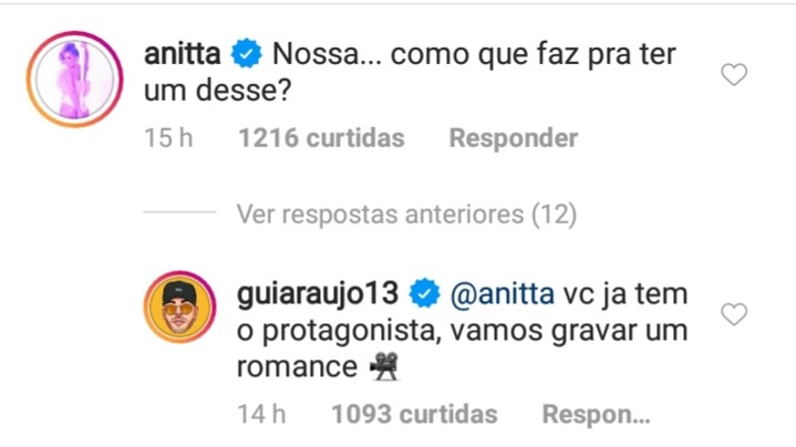 Anitta e Gui Araújo (Foto: Reprodução / Instagram)