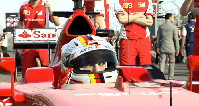 F1 2015 vem com gr?ficos realistas nos pilosot e carros (Foto: Reprodu??o/Youtube)