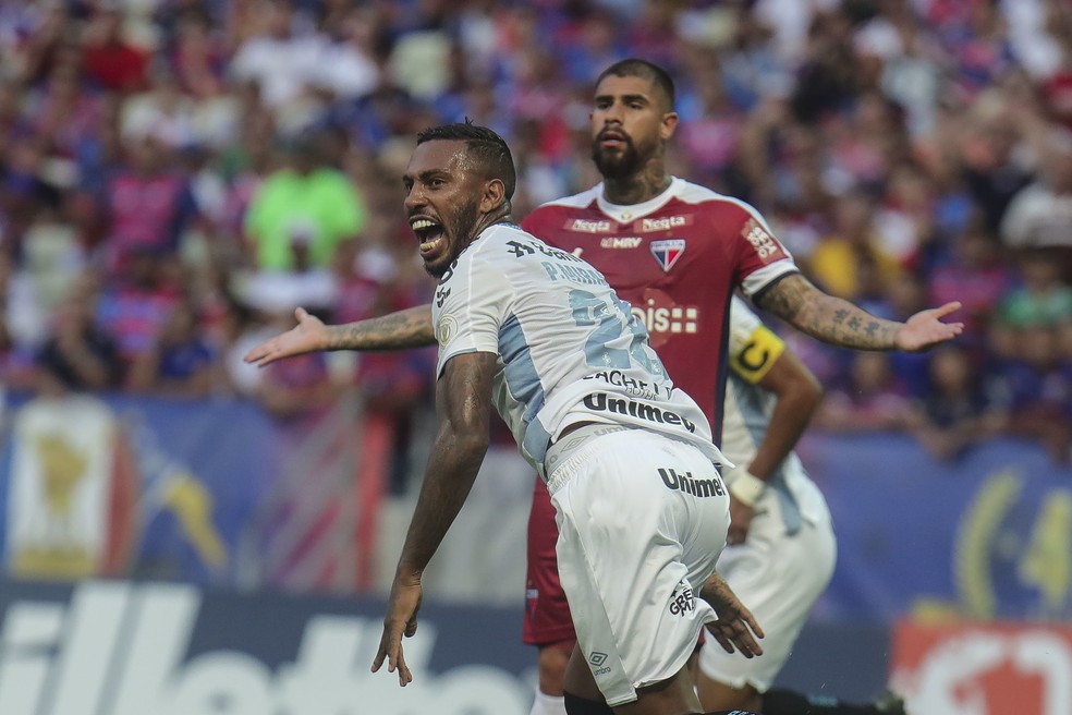 Paulo Miranda comemora gol do Grêmio contra o Fortaleza em 2019 — Foto: Divulgação/Grêmio
