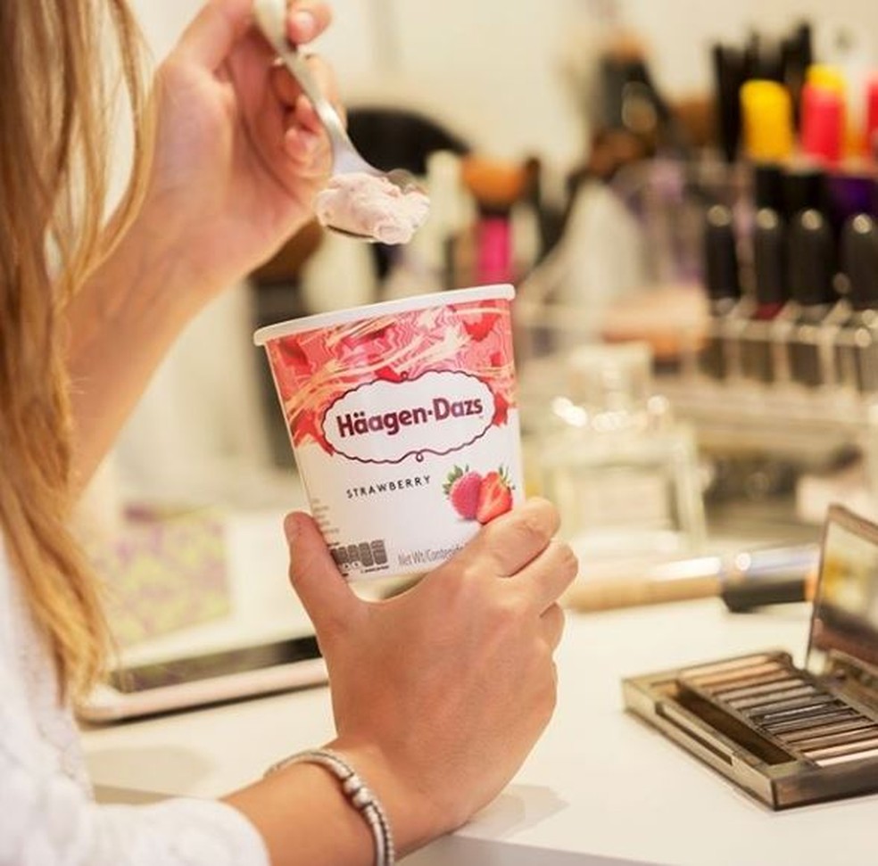 Foto de divulgação da marca de sorvetes Häagen-Dazs — Foto: Reprodução/Instagram