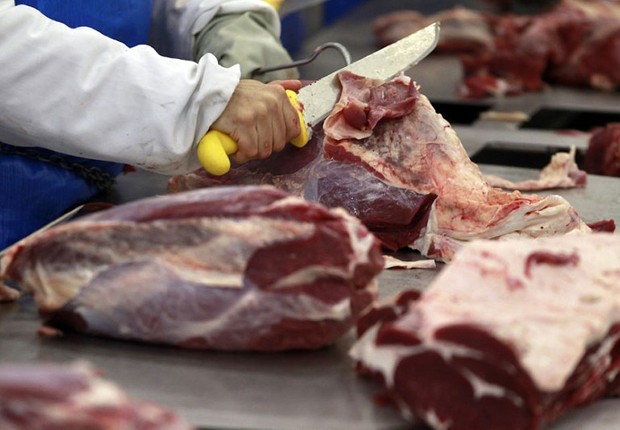 Matadouro em Promissão, no Estado de São Paulo ; frigorífico ; carne ; agronegócio ;  (Foto: Paulo Whitaker/Reuters)