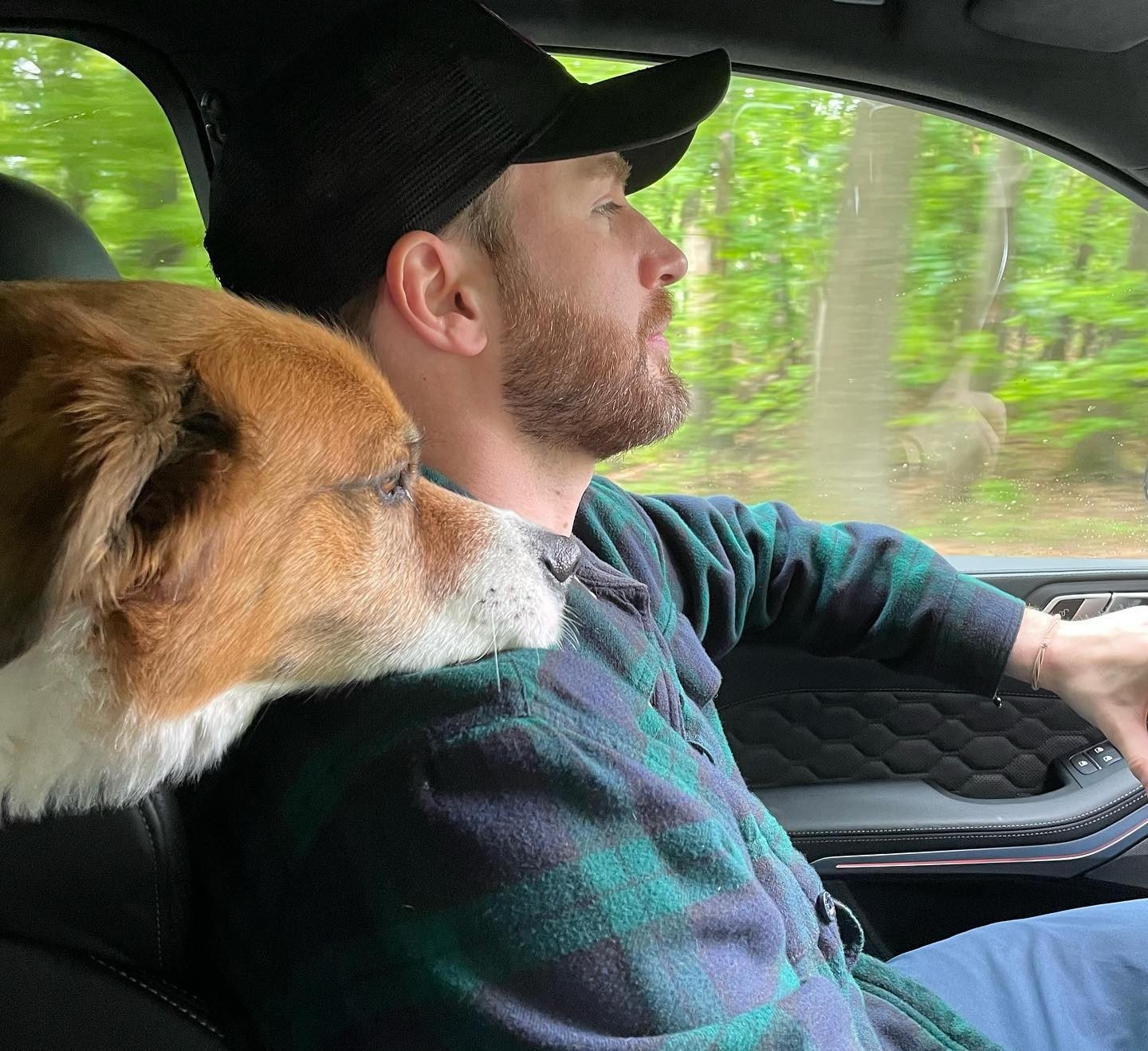 Chris Evans compartilhou uma foto ao lado de seu cão, Dodger, em homenagem ao National Rescue Dog Day (Foto: Instagram/ @chirsevans/ Reprodução)