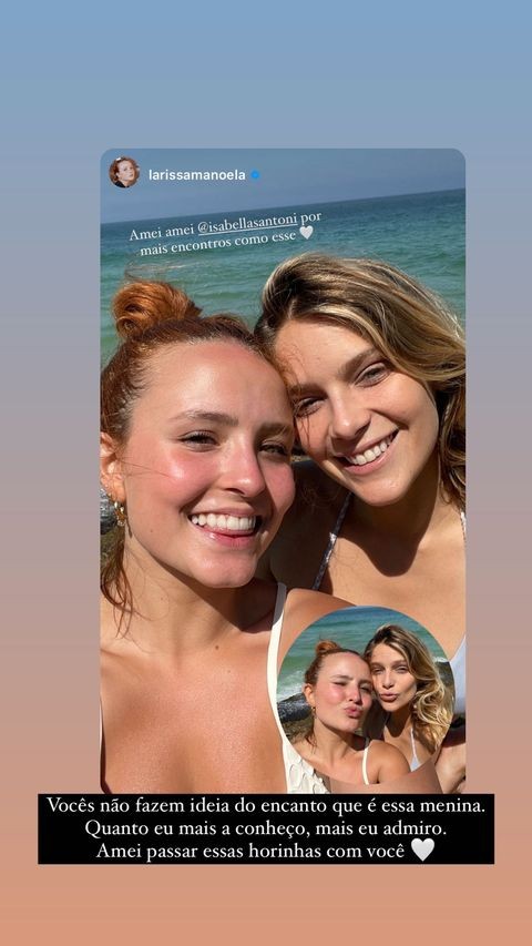 Larissa Manoela e Isabella Santoni (Foto: Reprodução/Instagram)
