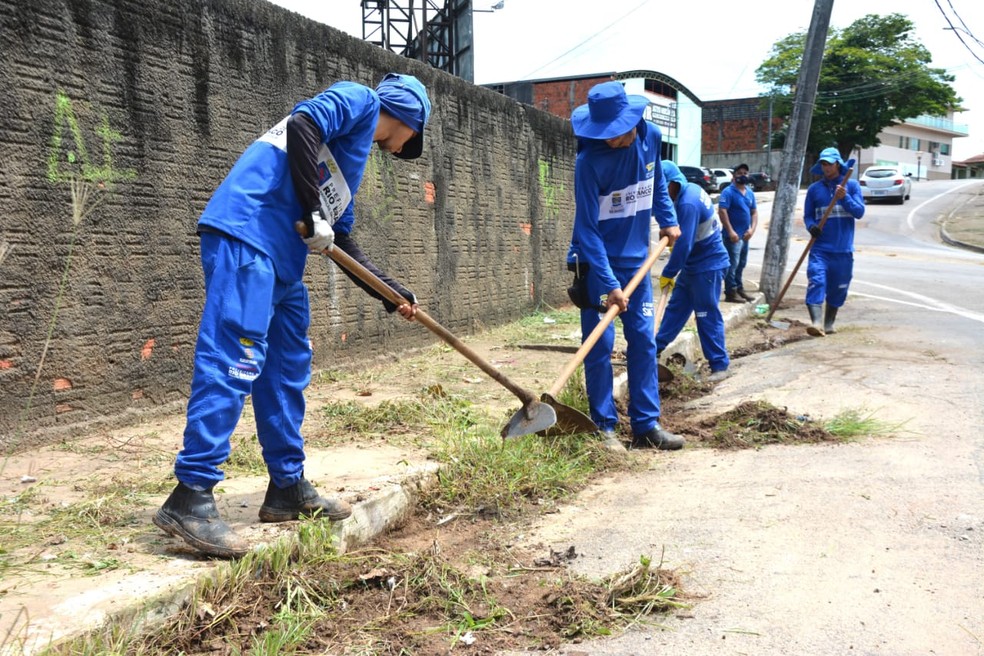 Segundo prefeitura, serviço de limpeza de Rio Branco segue mantido, mas pediu compreensão  — Foto: Dircom/Prefeitura de Rio Branco