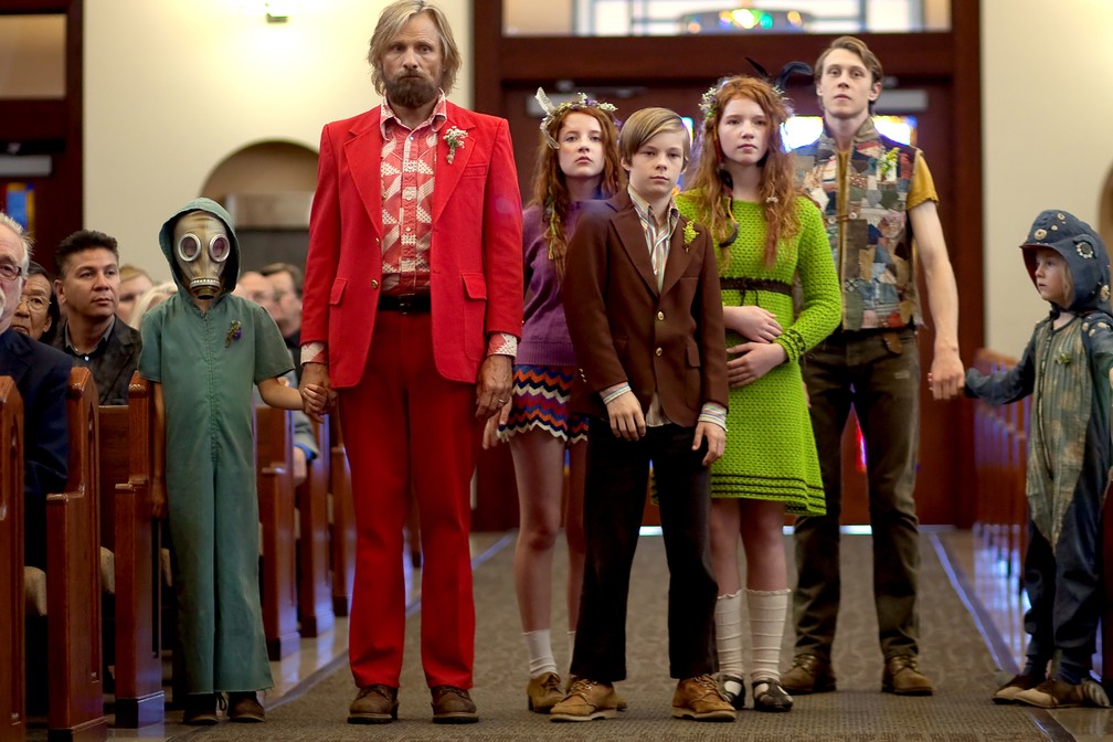 Viggo Mortensen é pai de seis filhos em 'Capitão Fantástico'  (Foto: Divulgação)