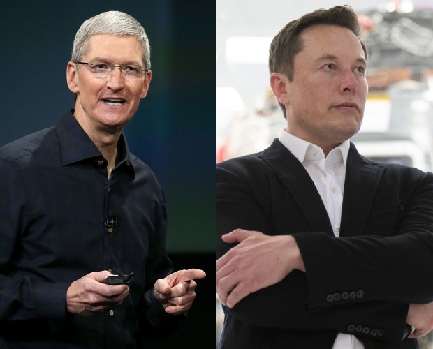 Tim Cooke e Elon Musk: o boom dos Big Techs (Foto: Getty Images)