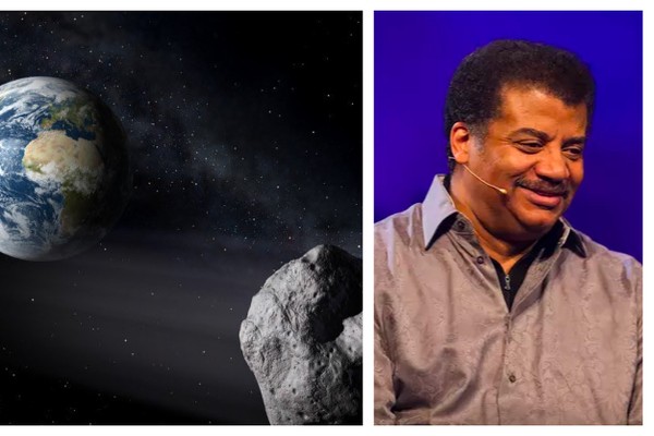O cientista Neil deGrasse Tyson compartilhou uma ilustração mostrando o asteroide em direção à Terra (Foto: Twitter)