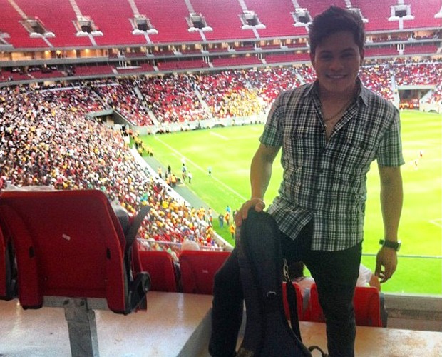 Pedro Eduardo no Estádio Mané Garrincha (Foto: Reprodução/Arquivo Pessoal)
