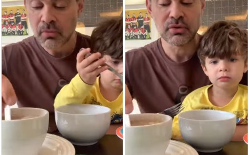 Carmo Dalla Vecchia canta durante café com o filho; vídeo