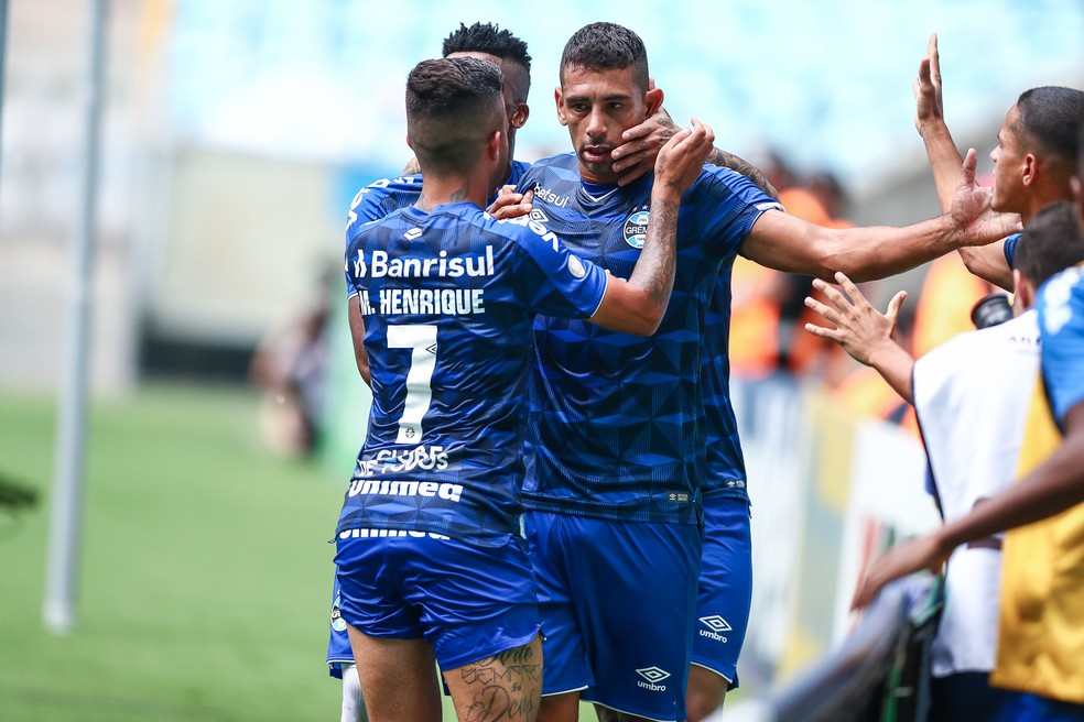Diego Souza é o artilheiro do Grêmio na temporada — Foto: Lucas Uebel/Divulgação Grêmio