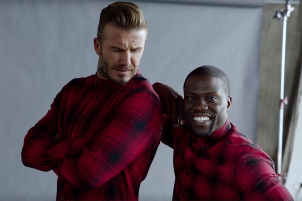 David Beckham e Kevin Hart na nova campanha da H&M (Foto: Reprodução)