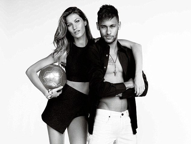 Neymar e Gisele para a Vogue Brasil (Foto: Mario Testino/Arquivo Vogue)
