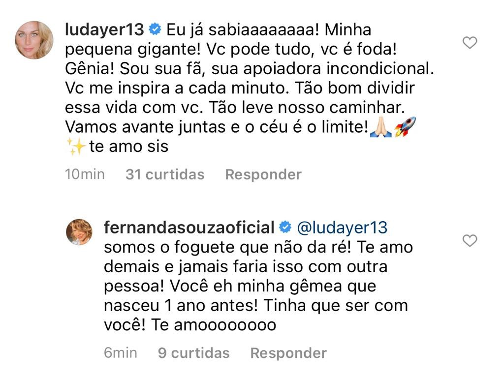 Ludmila Dayer e Fernanda Souza se unem para fazer cinema (Foto: Reprodução/Instagram)
