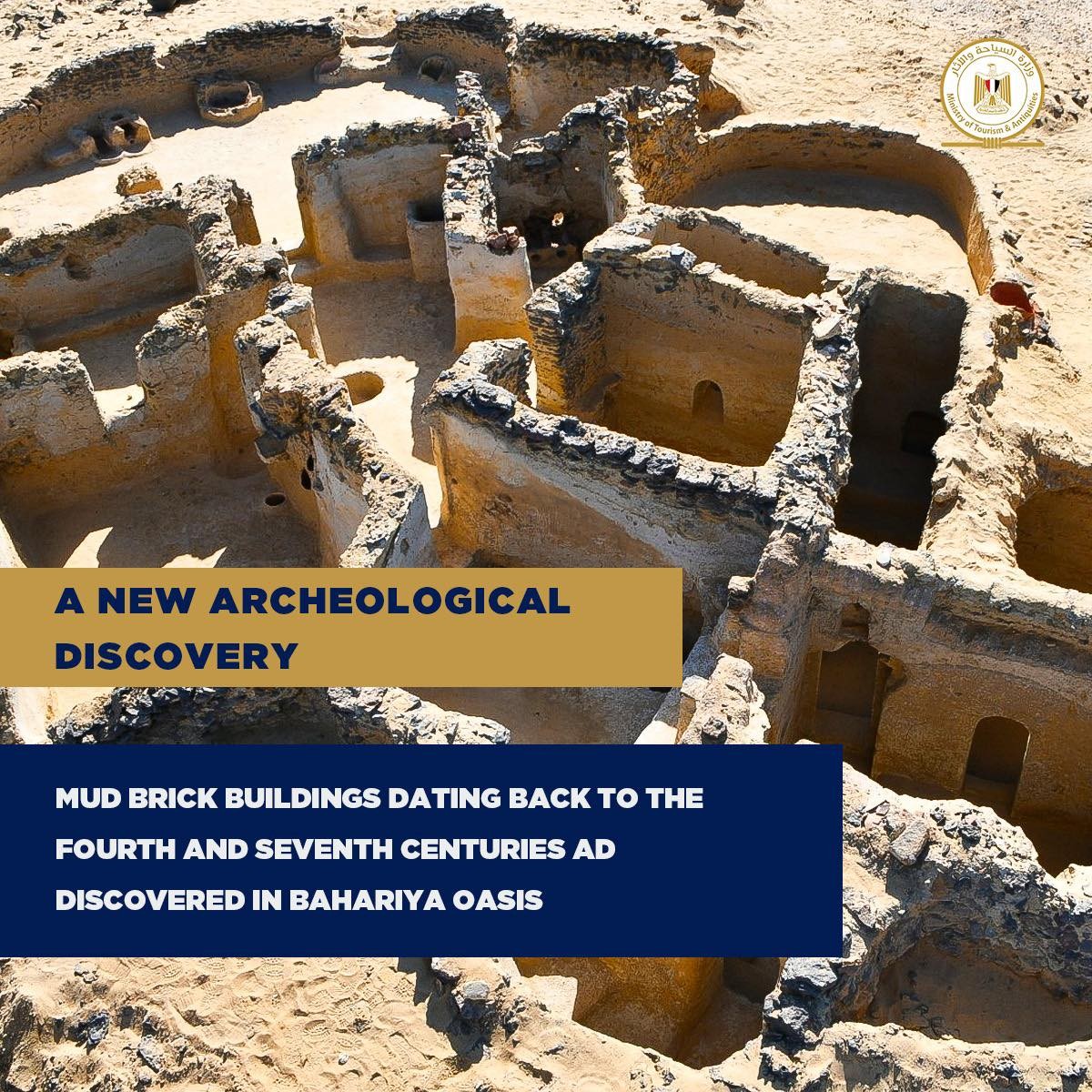 Estruturas encontradas durante as escavações  (Foto: Divulgação/Ministério Egípcio de Antiguidades)