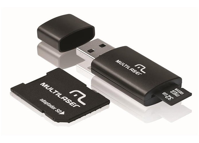 Cartão da Multilaser vem com adaptador USB (Foto: Divulgação)
