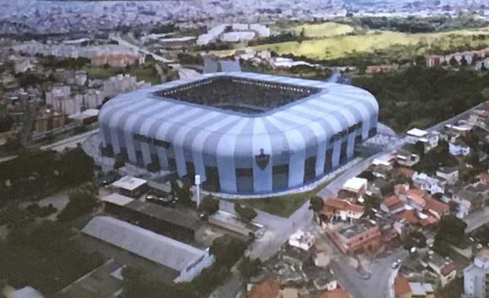 Projeto do estádio do Atlético-MG — Foto: Isamara Fernandes