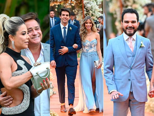 Famosos no casamento de Isabella e Nathan, filho do cantor Luciano (Foto: Cristiano Borges/ Agnews)