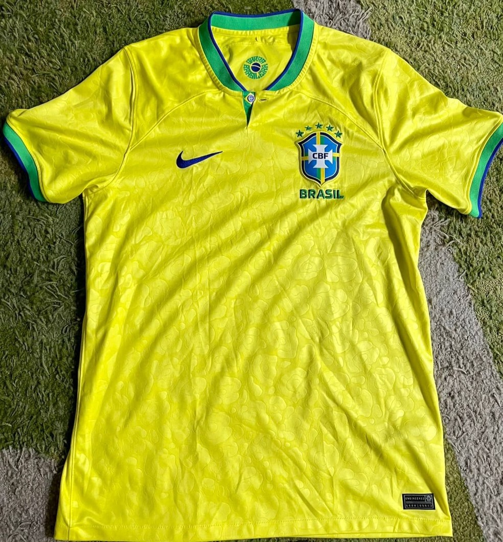 Camisa da seleção brasileira Brasil na Copa do Mundo de 2022 — Foto: ge