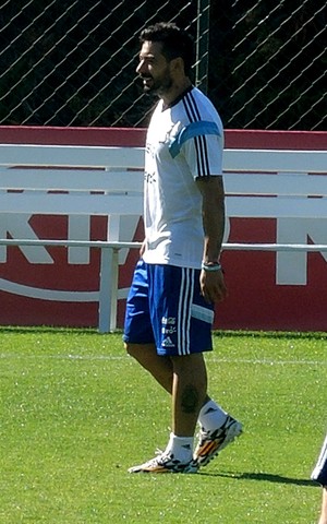 Lavezzi Argentina treino (Foto: Cahê Mota ) Lavezzi Argentina treino (Foto: Cahê Mota )