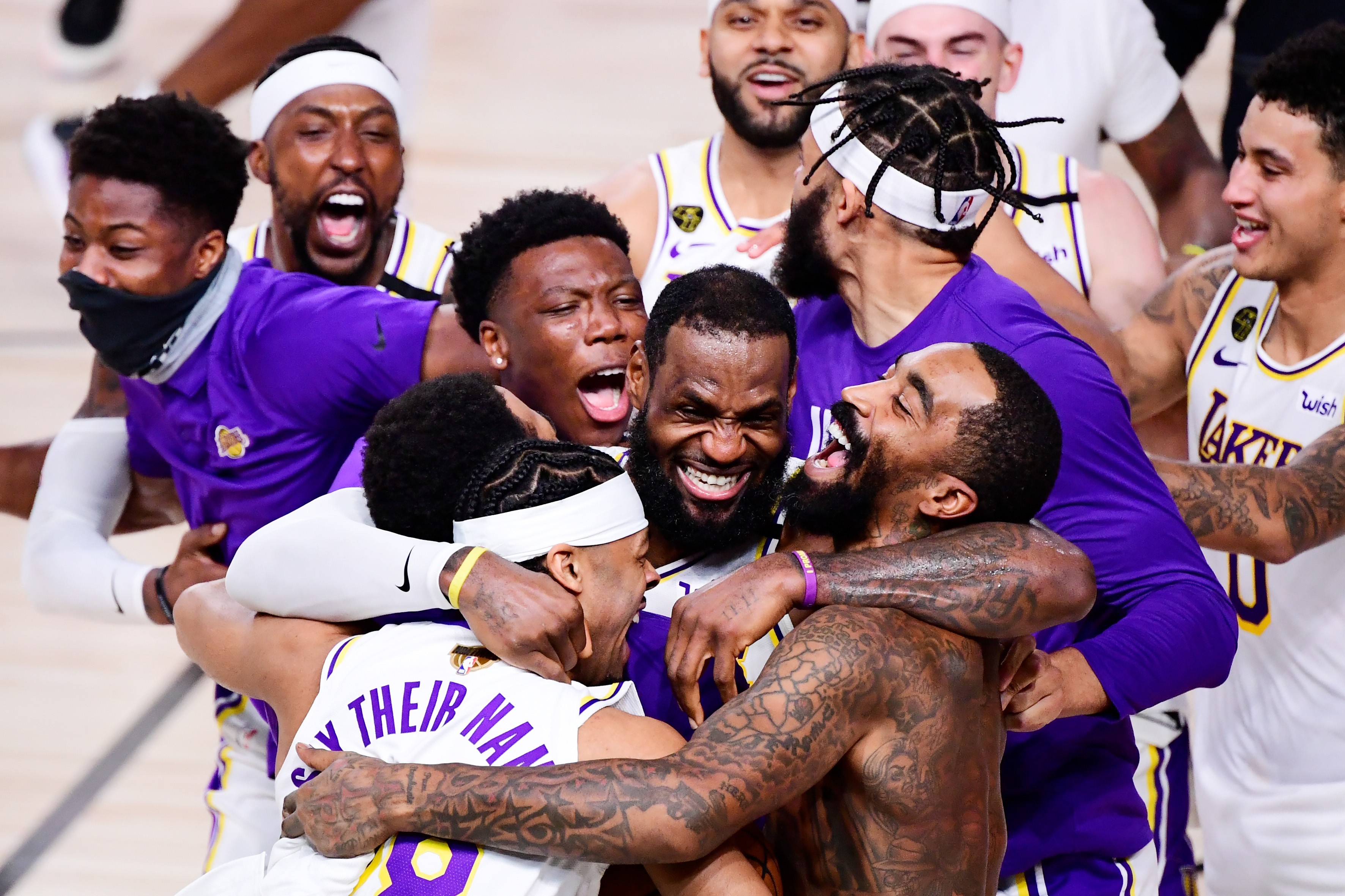 Los Angeles Lakers foram campeões da temporada 19-20 (Foto: Getty Images)
