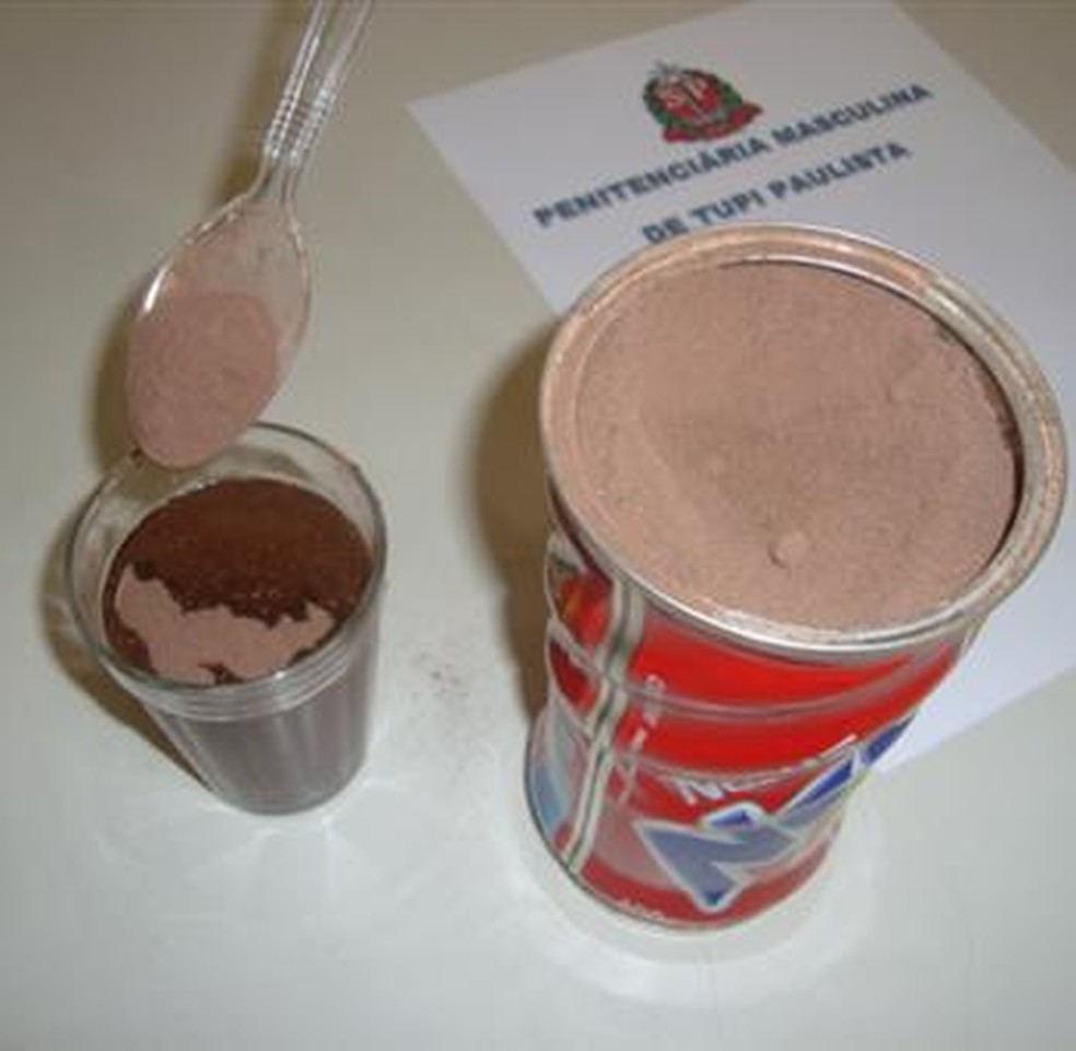 Maconha foi misturada ao achocolatado; material foi apreendido em Tupi Paulista (Foto: SAP/Divulgação)