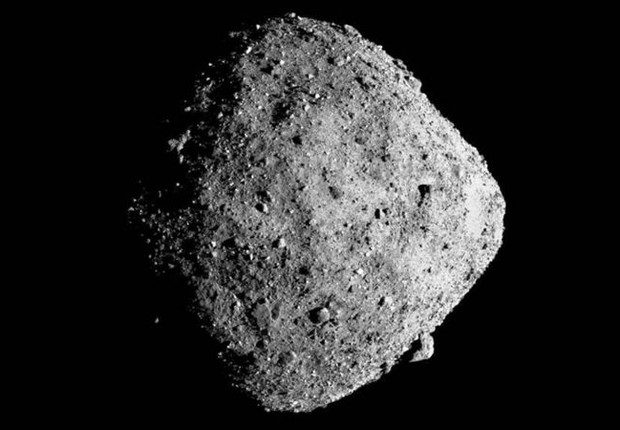 BBC - Cálculos sobre plano de usar foguetes para desviar asteroide se basearam no corpo celeste Bennu (Foto: NASA/GODDARD/UOA)