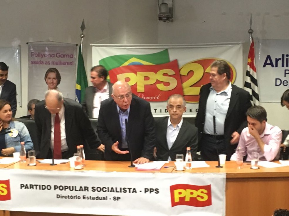 PPS oficializa apoio a MÃ¡rcio FranÃ§a, PSB, nas eleiÃ§Ãµes ao Governo (Foto: Daniel Giro/TV Globo)