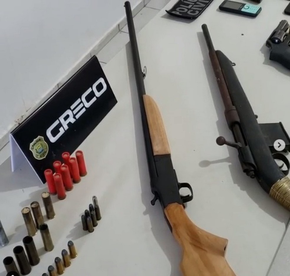 Armas apreendidas pela Polícia Civil do Piauí — Foto: Divulgação /PC-PI