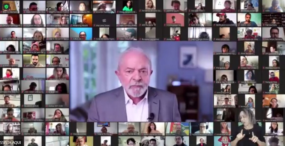 Lula em reunião virtual com comunicadores digitais para definir estratégias para reta final da campanha