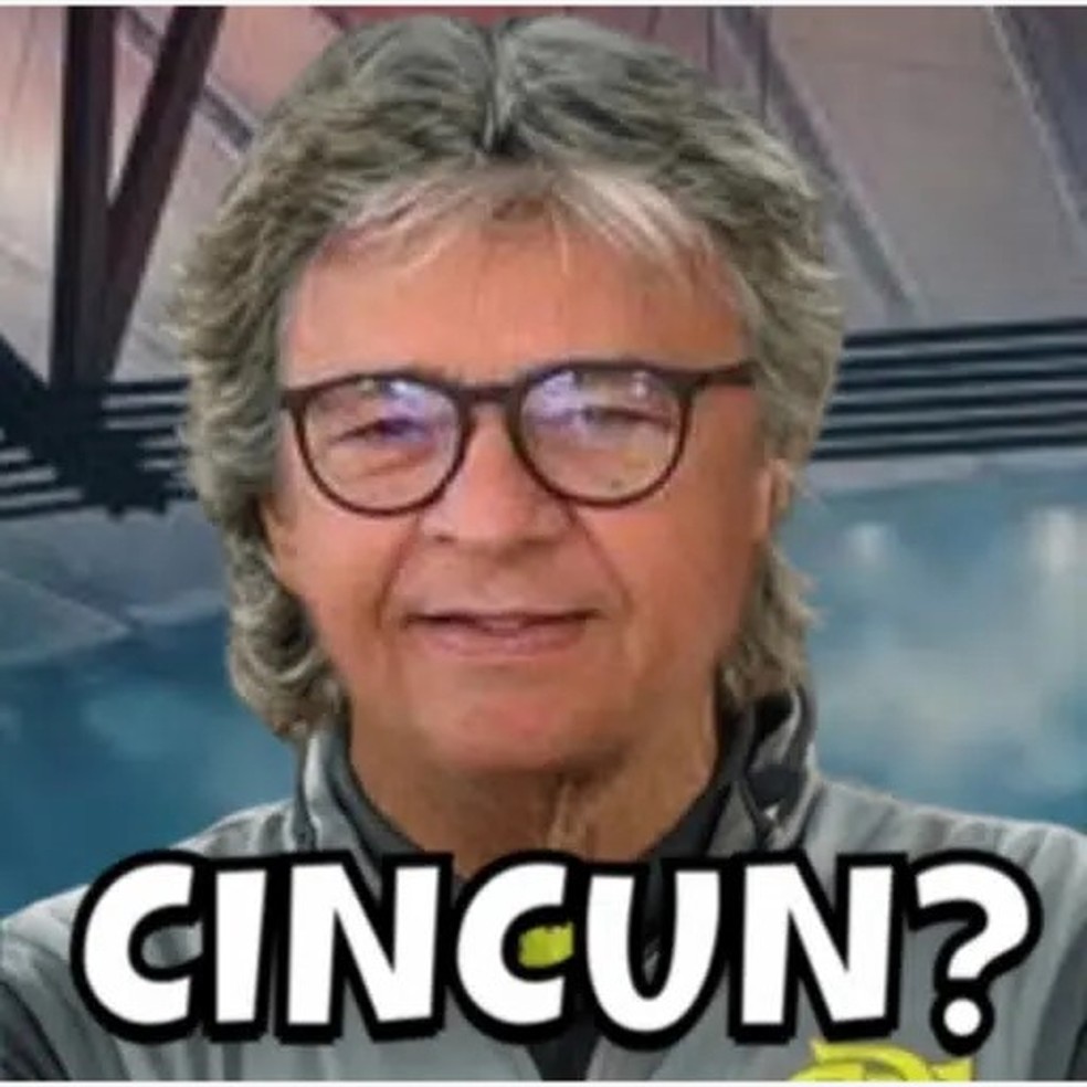 Meme viraliza e uma montagem é feita com Aldeone Abrantes e Jorge Jesus — Foto: Divulgação