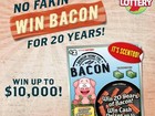 Loteria nos EUA oferece bacon por 20 anos como prêmio