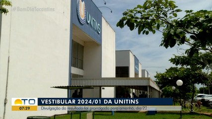 Resultado final do vestibular da Unitins será divulgado nesta sexta-feira (22)